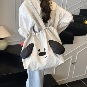 Cute Dog Cartoon Bag Womens Tote Bag Commuter Shoulder Bag Travel Outing Single Strap Bag Korean Style Leisure Shopping Bag
