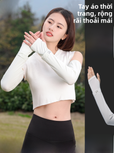 MiiOW | Tay lụa băng chống nắng MiiOW mùa hè 2025 Tay lụa băng mỏng chống tia UV Tay bảo vệ khi lái xe và đạp xe Tay dài vừa phải