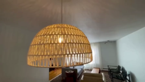 โคมไฟแขวนเชือกป่านทอมือสไตล์วินเทจ สไตล์ฟาร์มเฮาส์ เรียบง่าย มีเอกลักษณ์เฉพาะตัว โคมไฟหวายสำหรับตกแต่งห้องนอน ห้องนั่งเล่น ห้องอาหาร คาเฟ่