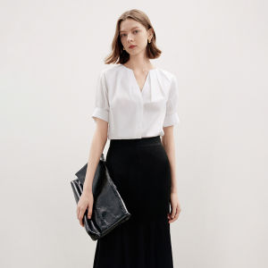 LANCY FROM 25 | Cotton Design Sense Short Sleeve White Shirt