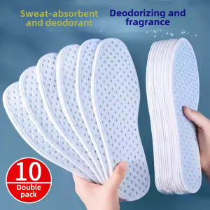 50 Pairs Disposable Wood Pulp Shoe Inserts Men Women Sweat Absorbent Breathable Customizable Summer Barefoot Sandals Anti Slip Deodorant