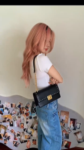Disney Mickey Mouse Korean Trends Shoudler Crossbody Sling Bag Black Color Women Gift for Girl with Adjustable Strap