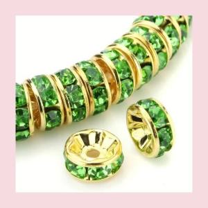 50 Chiếc Hạt Pha Lê Tròn Dẹt Nhiều Màu 8mm Phụ Kiện Sản Xuất Trang Sức Kim Loại Khảm Dùng Làm Vòng Tay Tự Làm Trang Trí Quần Áo