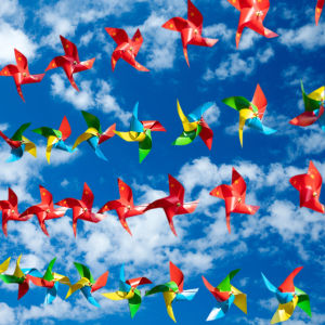 CAIKOU | National Day Outdoor Windmill Hanging Decorations