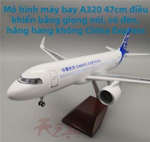 Mô Hình Máy Bay A320 Điều Khiển Bằng Âm Thanh 47cm