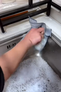 ผ้าขัดล้างจานลวดโลหะ ขัดไว สะอาดง่าย ใช้ได้นาน!