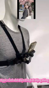 <GK> Ngực vành đai điện thoại di động chụp đứng Đi xe góc nhìn người thứ nhất Máy ảnh thể thao Moto cố định khung hỗ trợ