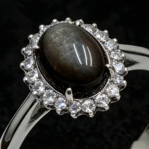 Sparkling crystal accent ring versatile and elegant in a simple style