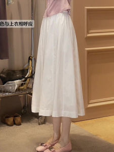 Oajer Flagship Store Womens High Waist Gentle Summer Moonlight Half Skirt A-Line Midi Skirt Commute Style Other Material 100