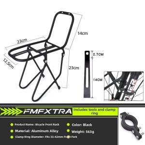 FMFXTRA | Front Compatible with V-Brake and Disc Mountain Bike Rack Aluminum