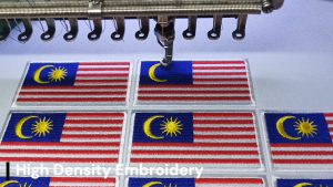 Malaysia Flag Embroidery Badge / Lencana Jalur Gemilang / Lencana sulam bendera Malaysia / Patch / Iron On / Velcro / Embroidered / Bersulam