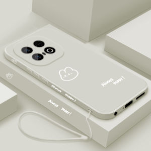 Liquid Silicone Phone Case for Iqooz10Turbo+ pro And Z10X Couples Design Cartoon Happy Rabbit Full Lens Protection Soft Shell