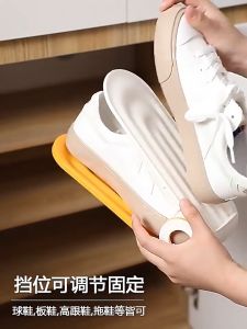 Shoe Organizer Stackable Plastic Shoe Rack Foldable Shoe Container Storage Space Saving Storage Box