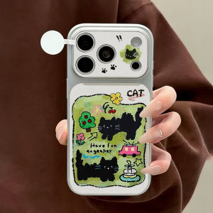 TAOYUNXI | Ốp Điện Thoại Hình Mèo Hoạt Hình Có Dây Đeo Cho iPhone Vỏ Da Mềm Chống Sốc Kèm Dây Đeo Cổ Tay Tương Thích Với Nhiều Mẫu Máy