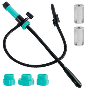 Car Liquid Transfer Pump Battery Powered Fuel Transfer Pump with 3 Adapters 2.4 Gallons Mini Portable Liquid Transfer Pump Leak