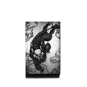 Purple Light Mahogany 46th Dragon Son BuLao God Beast Talisman Ornament Gift Golden Roar Carved Wooden Sculpture Home Decor