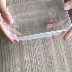 กล่องพลาสติกสีใส/ดำ กล่องใส่อาหาร กล่องเบนโต๊ะ กล่องข้าว (300ชิ้น/ลัง) กล่องพร้อมฝา500/650/750/1000/1500ml