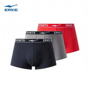 Erke | Sporty Running Briefs 4 Corners Red 3pcs