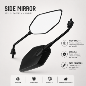 YAMAHA MIO GEAR Motorcycle Side mirror black Big STOCK YAMAHA MIRROR