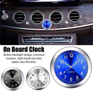 【WOKEN】Car Air Outlet Luminous Clock Universal Dashboard Quartz Luminous Watch Waterproof Car Motorcycle Self-Adhesive Clock