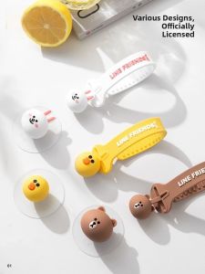 Line Friends Creative Cartoon Silicone Toilet Lid Lifter Handheld Dirty Hand Prevention Toilet Cover Lifter Household Cleaning Tool