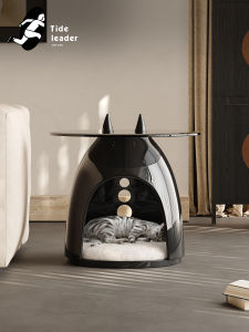 Tide leader | Black Wabi-sabi Style Side Table