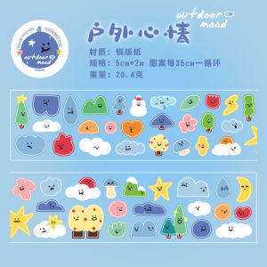 Decorative Fruit Expressions Cartoon Food DIY Material Sticker Scrapbooking Tape Positive Mood Receipt Business Supplies