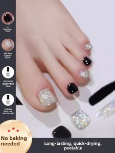 MONLEYTA | Flash Nail Polish Cherry Red Tearable Quick Dry Long Lasting Ice Transparent New 2025 No Baking Required Professional Salon Use