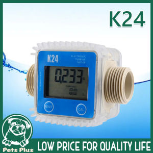 ★Same Day Shipping★ K24 Digital Turbine Flow Meter Fuel Water Flow Flowmeter Liquid Meter for Chemicals Water Turbine-Flowmeter
