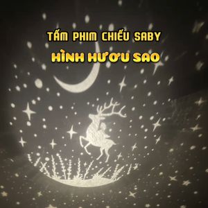 Tấm phim chiếu hươu sao Saby Dreamz Saby Stories hình chiếu dành cho đèn chiếu sao đèn ngủ cho bé