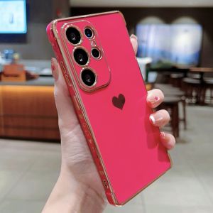 BOSKJUE | Anti-Shock Heart-Shaped Corner Air Cushion Case for Samsung S25 Ultra S24 S23+ S22