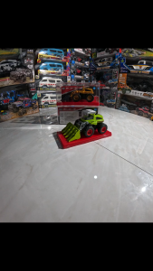 Diecast Miniatur Mainan Mobil Alat Berat Kontruksi Buldoser GLW Besi Metal Mika Susun