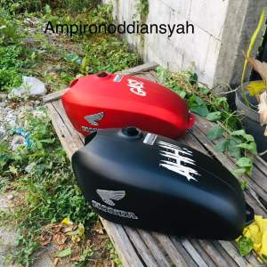Tangki honda cb 100 tangki honda tangki press cat dofft hitam full foxi murah cb100 dofft