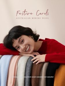YINGMEI | Red Lazy Yet Elegant Wool Sweater