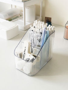 กล่องใสจัดระเบียบสำหรับโต๊ะทำงานแบบโปร่งใส Acrylic ความจุขนาดใหญ่สำหรับนักเรียนและออฟฟิศ กระดาษโน้ต อุปกรณ์สำนักงาน