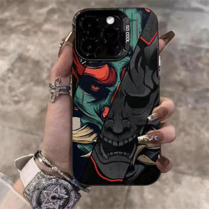 Samurai Oni Mask Anime Phone Case for iPhone 17 Air 16E 16 15 14 11 Pro Max Plus 13 12 Mini XS 8 7 Shockproof Hard Cover Coque