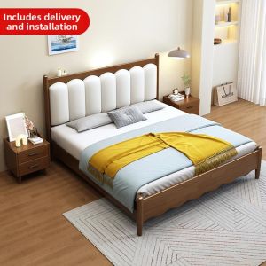 Nordic Modern Simple Luxurious White Storage Bed 1.8m