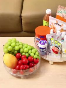 Cosmetic Storage Box Large CapacityRotating Desktop Skincare Product RackMulti-functional Rotating Spice Rack For Kitchen Use