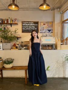VKSOD | French Style Petite Blue Sleeveless Slim Fit Dress