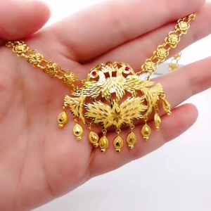 Rantai Leher Peacock Design Indian 10.87g Emas 916 Yon Hing