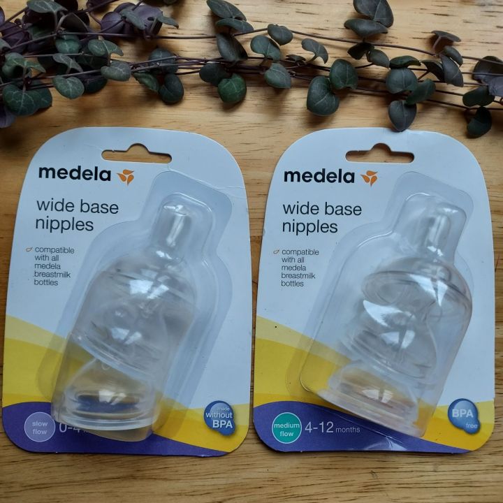 Bottle Teats Medela Wide Base Slow Flow Nipple Medela Nipple Flow