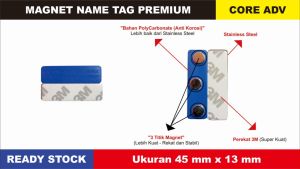 Magnet Name Tag Papan Nama Premium