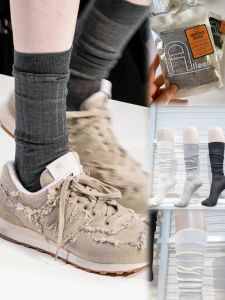 Aileen Woolen Over-Knee Socks Lightweight Breathable Luxury Merino Wool Mid-Calf Socks for Women Spring New Style