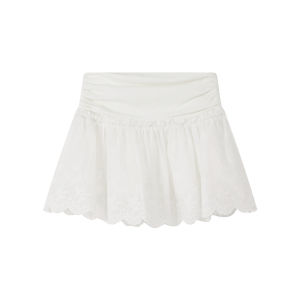 Elegant Lace and Embroidery A-Line High Waist Short Skirt