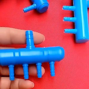 ท่อแยกลมพลาสติก สีน้ำเงิน 8MM 4MM ขนาด 2 ทาง 12 ทาง