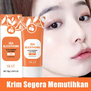 Gluta Whitening Lazy Cream: Krim Wajah Pelembab Pemutih Mengencangkan 30g