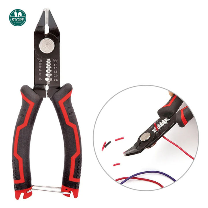 6-inch Diagonal Wire Stripper 2-in-1 Electrician Pliers Multifunctional ...