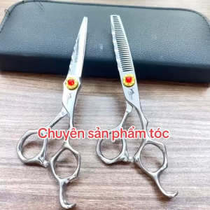 Kéo cắt tóc cao cấp  Nhật JG 6.0 in ( đá đỏ )