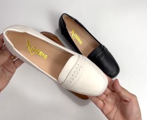 Giày mọi ngôi sao đế bệt da thật  3cm DR0301 - SIZE CHUẨN- CÓ BẢO HÀNH