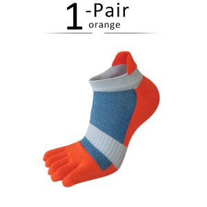 Large Size Toe Sport Socks Man Mesh Business Sweat-Absorbing Shallow Mouth Striped Fitness Travel 5 Finger Socks Plus EU43-47